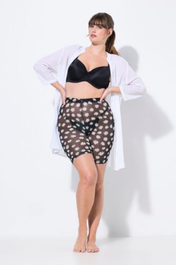 Plus size veliki brojevi Tajice kratke prozirne cvjetnog uzorka za punije