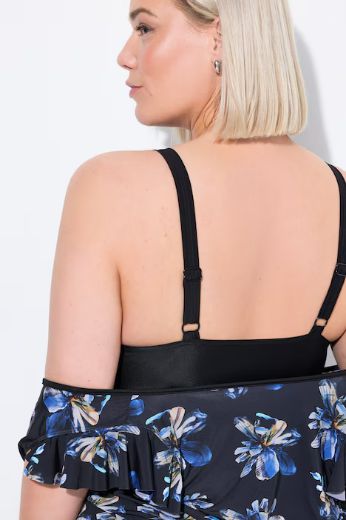 Plus size veliki brojevi Kupaći kostim kombinezon cvjetnog motiva za punije