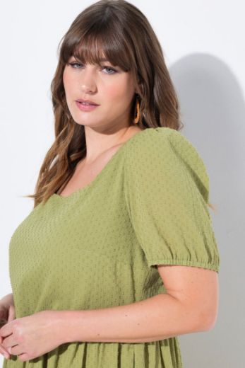 Plus size veliki brojevi Haljina maxi kratkih rukava za punije
