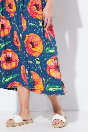 Plus size veliki brojevi Haljina maxi kratkih rukava V ovratnika za punije