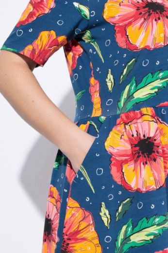 Plus size veliki brojevi Haljina maxi kratkih rukava V ovratnika za punije