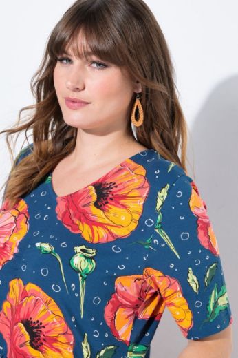 Plus size veliki brojevi Haljina maxi kratkih rukava V ovratnika za punije