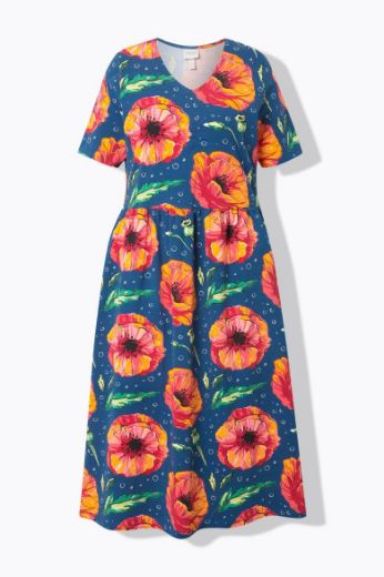 Plus size veliki brojevi Haljina maxi kratkih rukava V ovratnika za punije