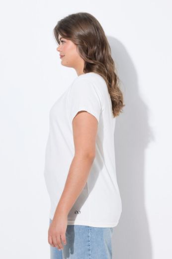 Plus size veliki brojevi Majica sa v izrezom i kratkih rukava za punije