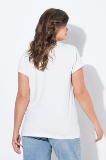 Plus size veliki brojevi Majica sa v izrezom i kratkih rukava za punije