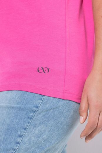 Plus size veliki brojevi Majica sa v izrezom i kratkih rukava za punije