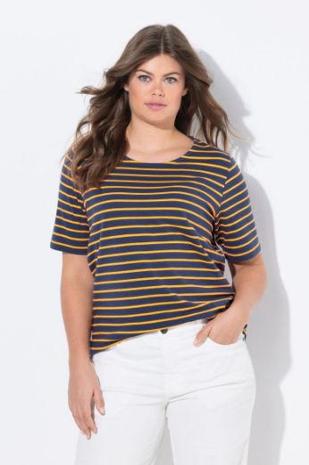 Plus size veliki brojevi Majica prugasta kratkih rukava za punije