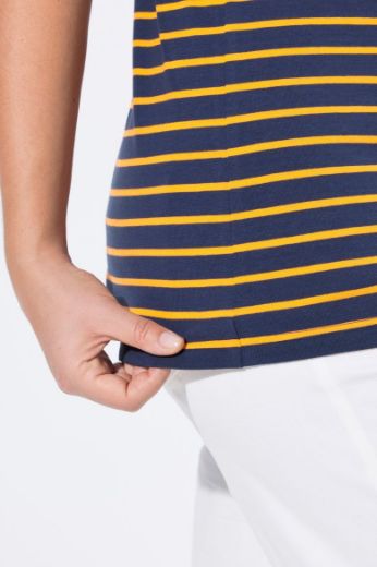 Plus size veliki brojevi Majica prugasta kratkih rukava za punije