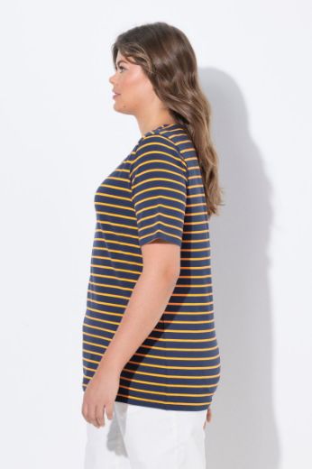 Plus size veliki brojevi Majica prugasta kratkih rukava za punije