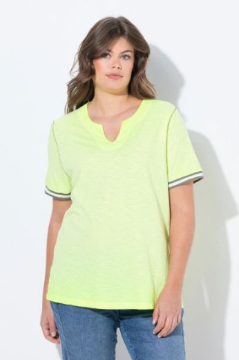 Plus size veliki brojevi Majica kratkih rukava žuta za punije