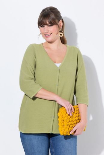 Plus size veliki brojevi Kardigan s 3/4 rukavima za punije