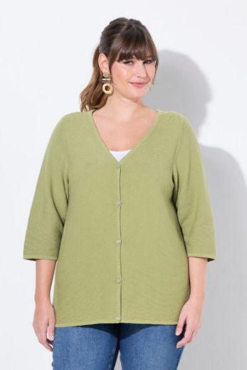 Plus size veliki brojevi Kardigan s 3/4 rukavima za punije