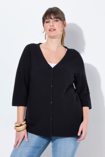 Plus size veliki brojevi Kardigan s 3/4 rukavima za punije