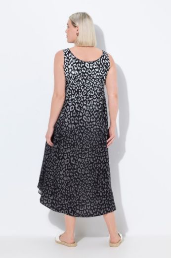 Plus size veliki brojevi Haljina bez rukava s printom leoparda za punije