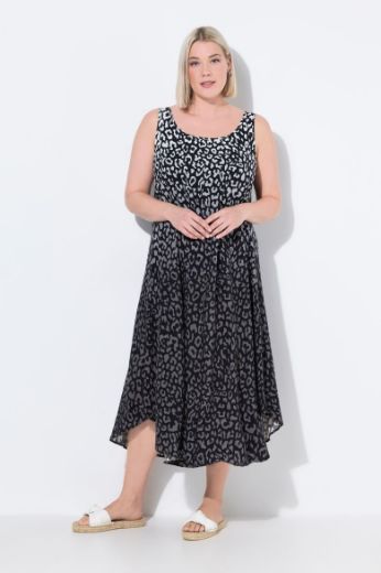 Plus size veliki brojevi Haljina bez rukava s printom leoparda za punije