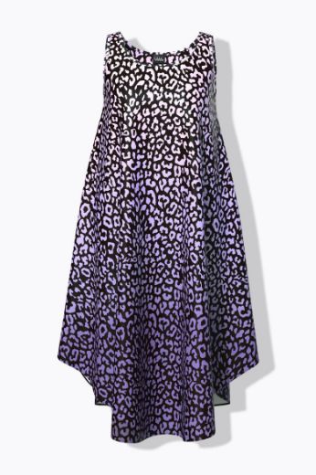 Plus size veliki brojevi Haljina bez rukava s printom leoparda za punije