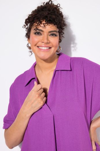 Plus size veliki brojevi Haljina kratkih rukava A kroja za punije