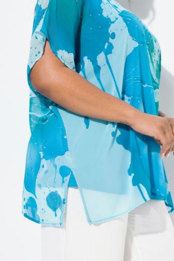 Plus size veliki brojevi Bluza elegantna cvjetnog printa i ukrasnim dodacima za punije