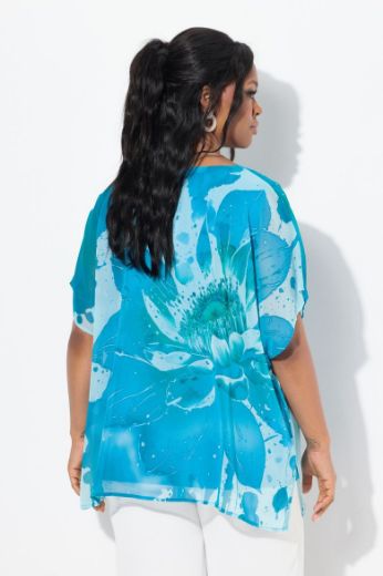 Plus size veliki brojevi Bluza elegantna cvjetnog printa i ukrasnim dodacima za punije