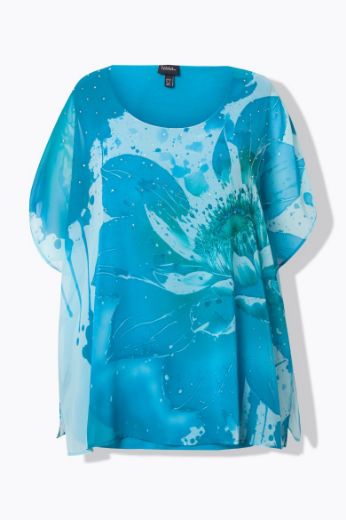 Plus size veliki brojevi Bluza elegantna cvjetnog printa i ukrasnim dodacima za punije