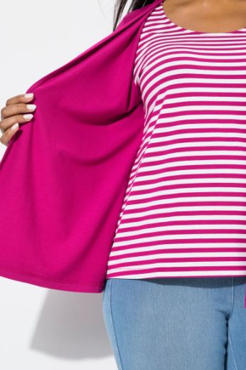 Plus size veliki brojevi Majica 2u1 na pruge za punije