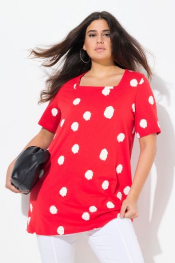 Plus size veliki brojevi Majica A kroja s printom točki za punije