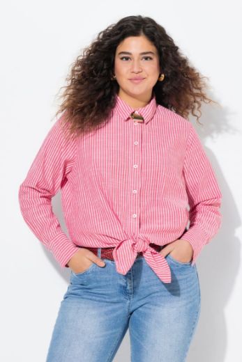 Plus size veliki brojevi Bluza dužeg kroja na pruge za punije