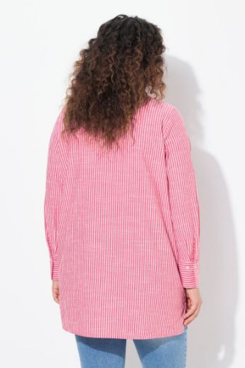 Plus size veliki brojevi Bluza dužeg kroja na pruge za punije