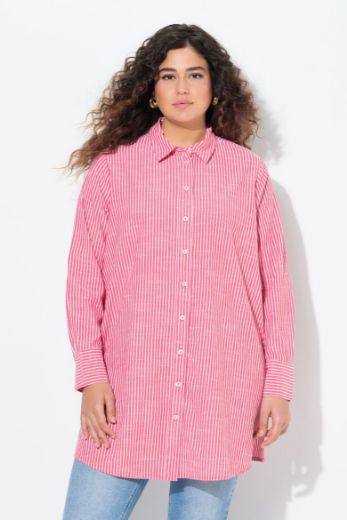 Plus size veliki brojevi Bluza dužeg kroja na pruge za punije