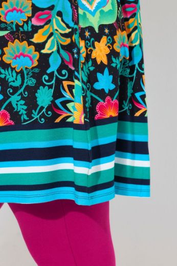 Plus size veliki brojevi Haljina bez rukava kraćeg kroja cvjetnog printa za punije