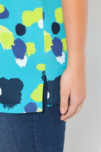 Plus size veliki brojevi Majica kratkih rukava s printom nepravilnih krugova za punije