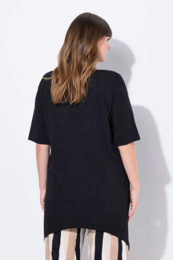 Plus size veliki brojevi Majica kratkih rukava asimetrična s ukrasnim vezom za punije