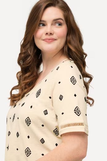 Plus size veliki brojevi Majica kratkih rukava asimetrična V izreza za punije