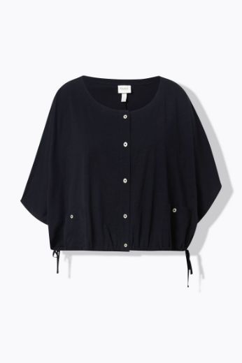 Plus size veliki brojevi Bluza na kopčanje kraćeg kroja za punije