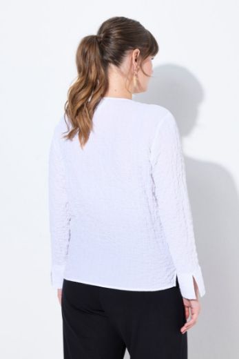 Plus size veliki brojevi Bluza dugih rukava V ovratnika za punije