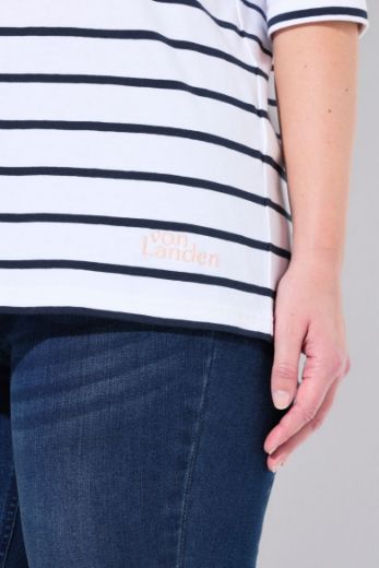 Plus size veliki brojevi Majica 3/4 rukava okruglog ovratnika za punije