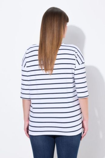 Plus size veliki brojevi Majica 3/4 rukava okruglog ovratnika za punije