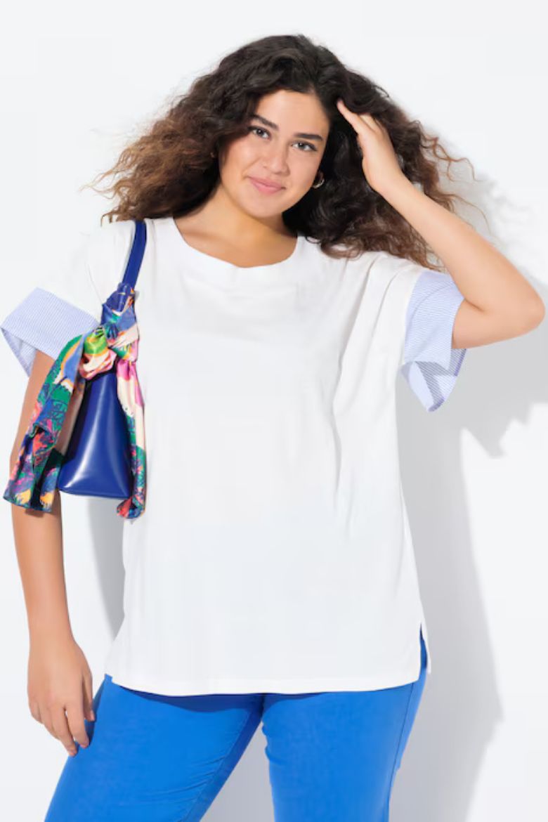Plus size veliki brojevi Majica kratkih rukava okruglog ovratnika za punije