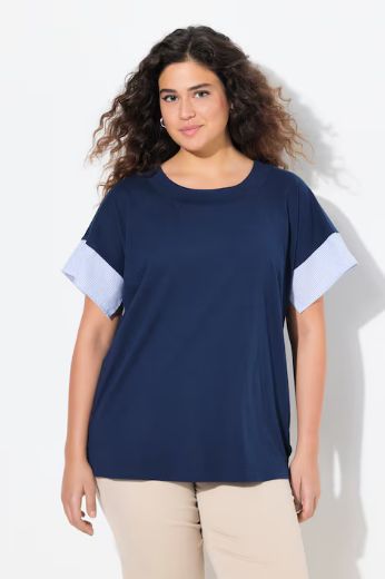 Plus size veliki brojevi Majica kratkih rukava okruglog ovratnika za punije
