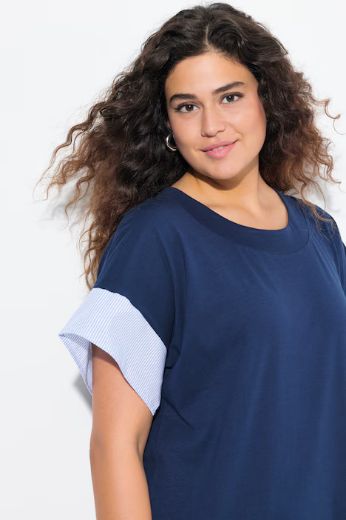 Plus size veliki brojevi Majica kratkih rukava okruglog ovratnika za punije