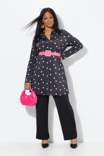 Plus size veliki brojevi Bluza dužeg kroja na točkice za punije