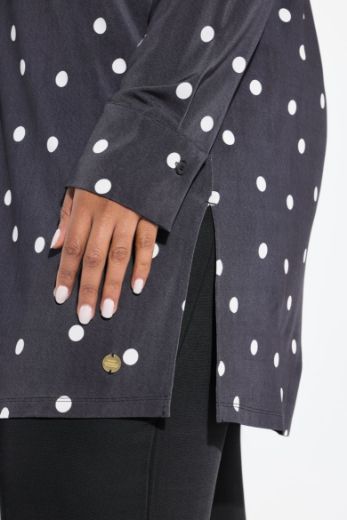 Plus size veliki brojevi Bluza dužeg kroja na točkice za punije