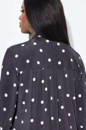 Plus size veliki brojevi Bluza dužeg kroja na točkice za punije