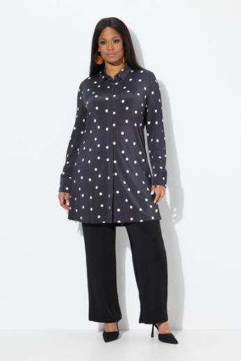 Plus size veliki brojevi Bluza dužeg kroja na točkice za punije