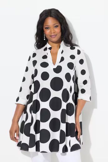 Plus size veliki brojevi Tunika 3/4 rukava V ovratnika za punije