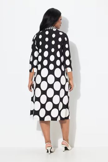 Plus size veliki brojevi Haljina midi 3/4 rukava za punije