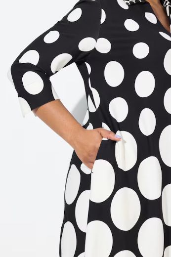 Plus size veliki brojevi Haljina midi 3/4 rukava za punije