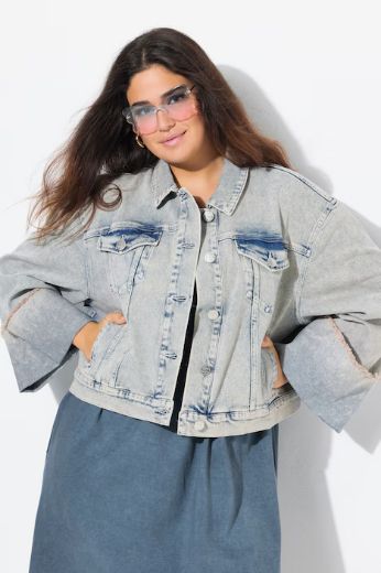Plus size veliki brojevi Jakna od trapera za punije
