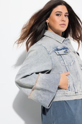 Plus size veliki brojevi Jakna od trapera za punije