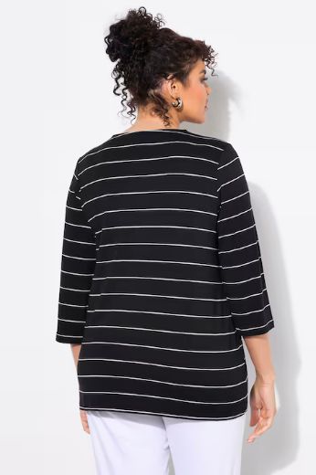 Plus size veliki brojevi Majica 3/4 rukava V ovratnika za punije